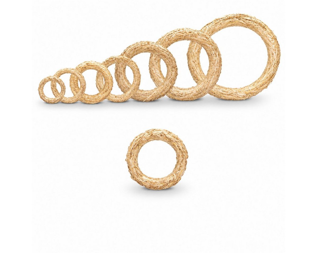 NaDeco Bastelnaturmaterial Strohkranz, Natur, Ø 20 cm, Stärke 3 cm Strohring Kranzrohling Bild 3