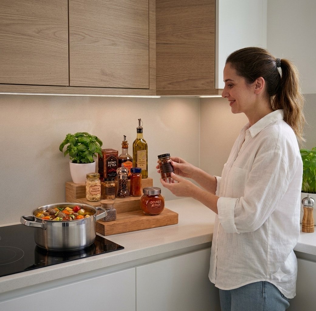 Cheffinger Gewürzboard Gewürzständer Gewürzregal Gewürztreppe Organizer Küche Bad Cheffinger
