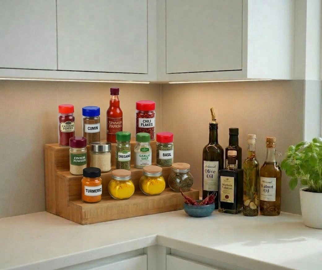 Cheffinger Gewürzboard Gewürzständer Gewürzregal Gewürztreppe Organizer Küche Bad Cheffinger Bild 5