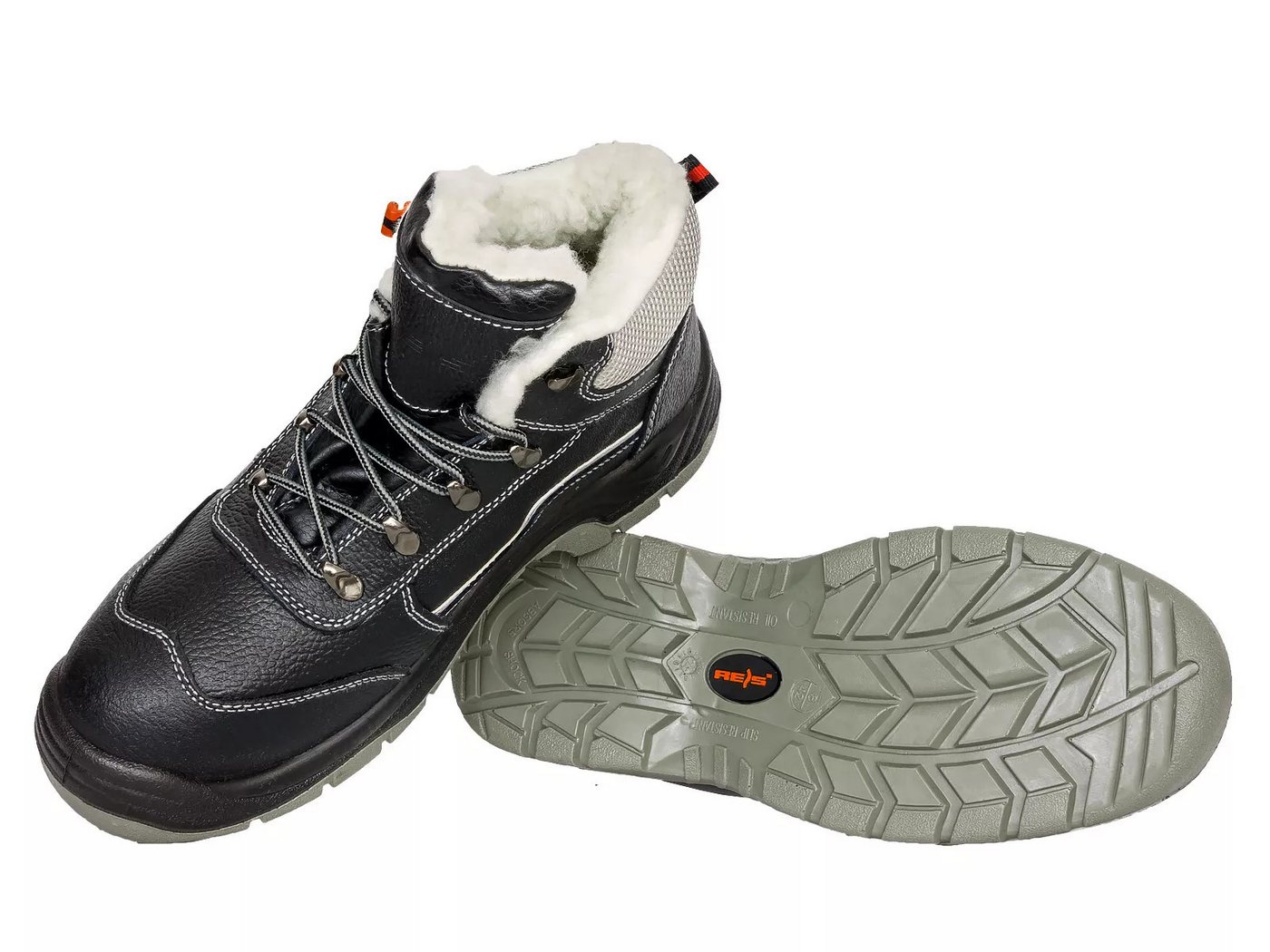 Reis Winterschuhe Warm Gefüttert Arbeitsschuhe Kunstpelz Leder Arbeitsschuh Bild 3