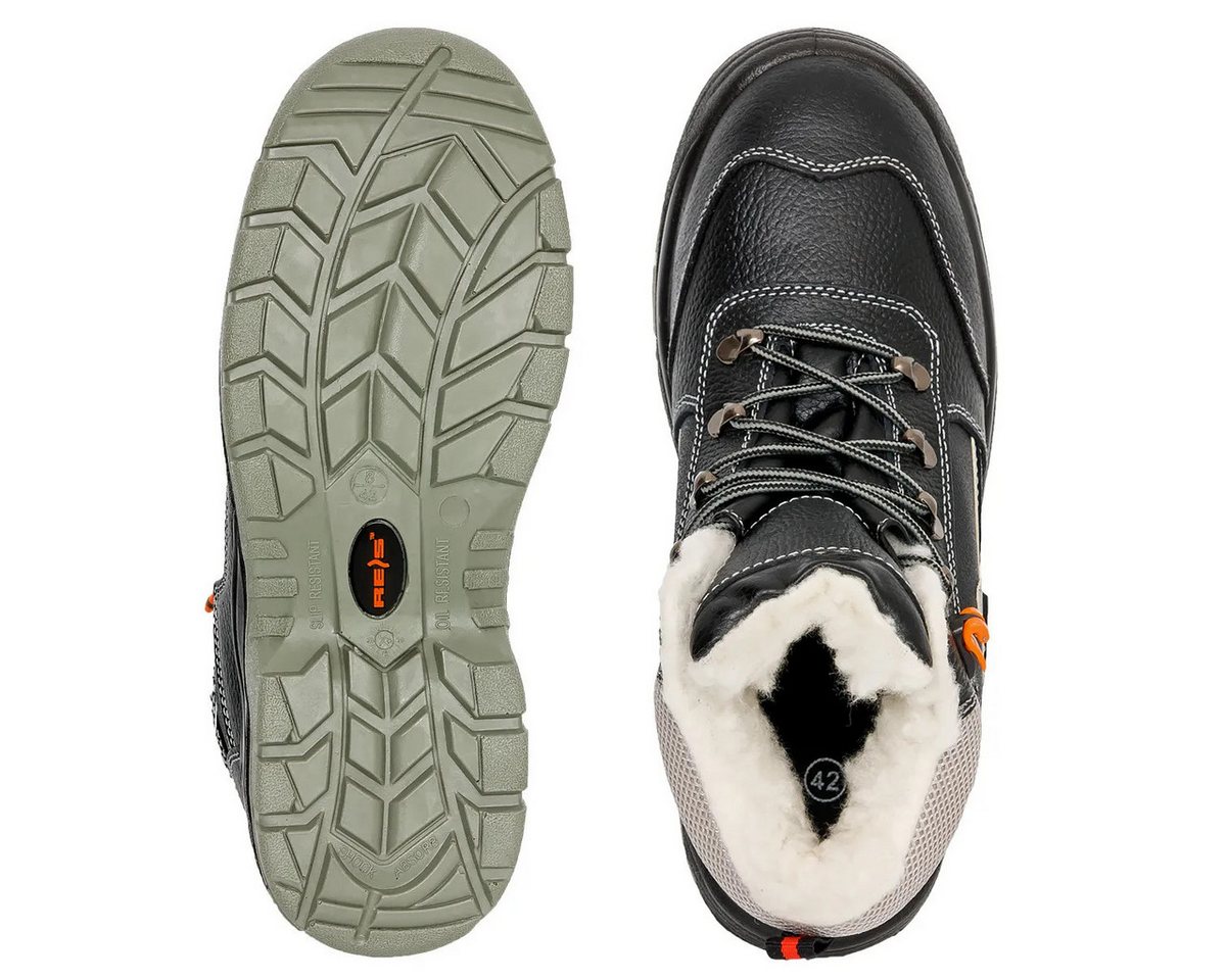 Reis Winterschuhe Warm Gefüttert Arbeitsschuhe Kunstpelz Leder Arbeitsschuh Bild 4
