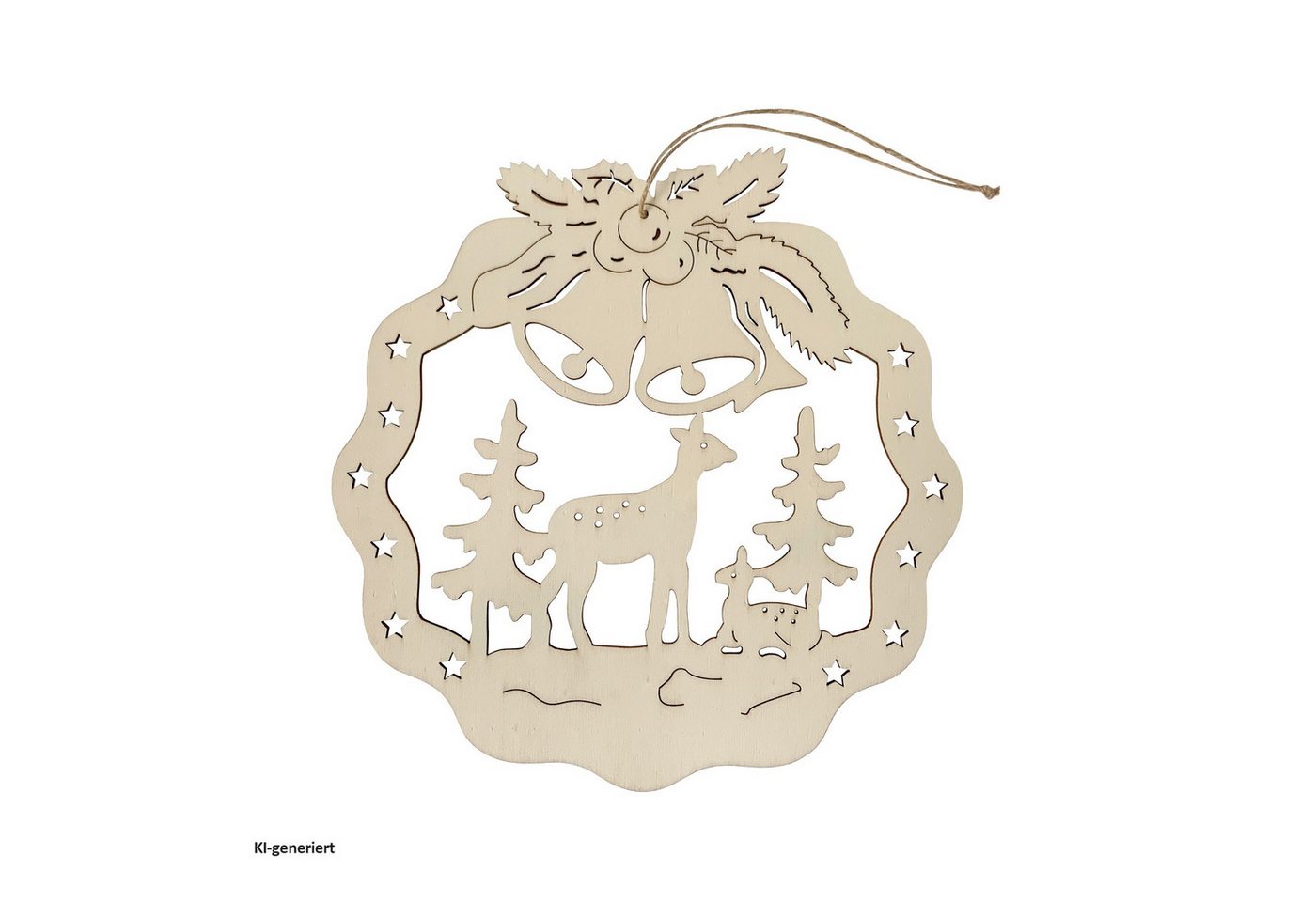HTI-Living Beleuchtetes Fensterbild Fensterbild Rehe im Wald, Dekohänger Weihnachtsdeko