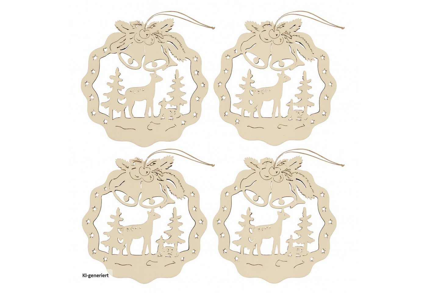 HTI-Living Beleuchtetes Fensterbild Fensterbild Rehe im Wald, Dekohänger Weihnachtsdeko Bild 3