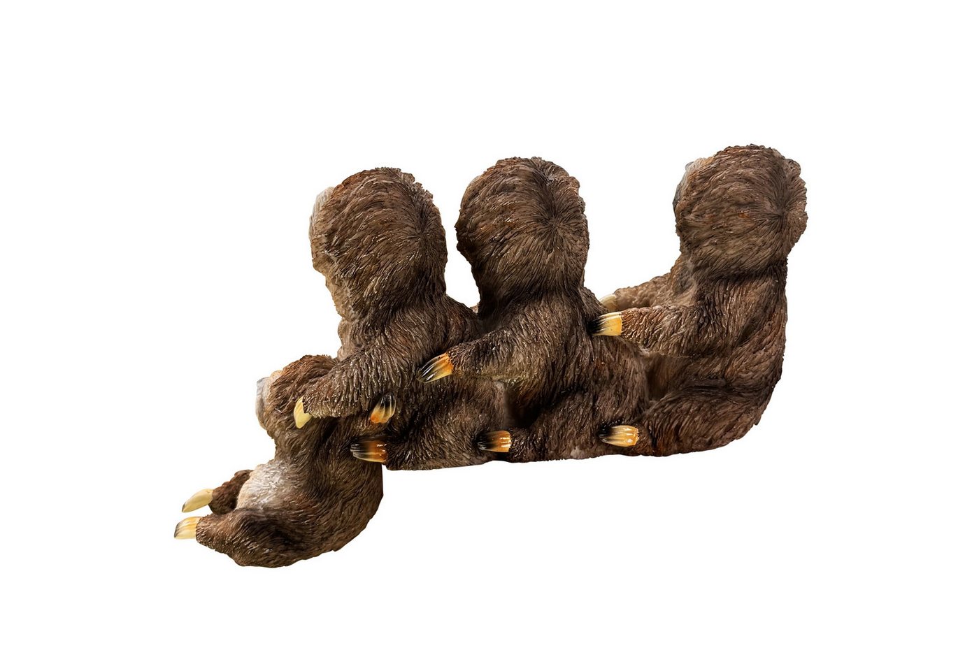 Online-Fuchs Gartenfigur für außen - 4 Faultiere als Kantenhocker, Gartendeko - 24,5 cm groß, (Faultier, ideal auf dem Tisch, Regal oder Mauervorsprüngen), gefertigt aus hochwertigem Kunstharz (Polyresin) - wetterfest Bild 5