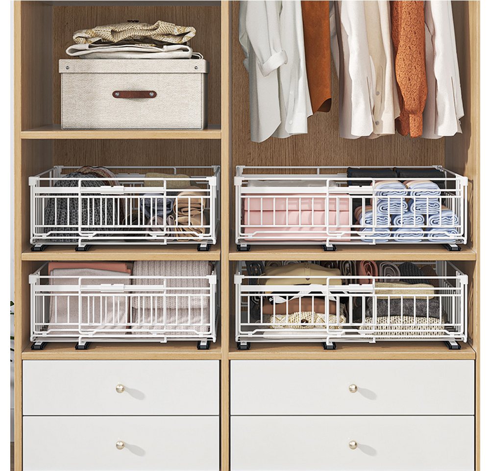 GarveeMore Küchenorganizer-Set 2pcs Ausziehbares Küchenregal für Geschirr & Gewürze platzsparend Bild 3