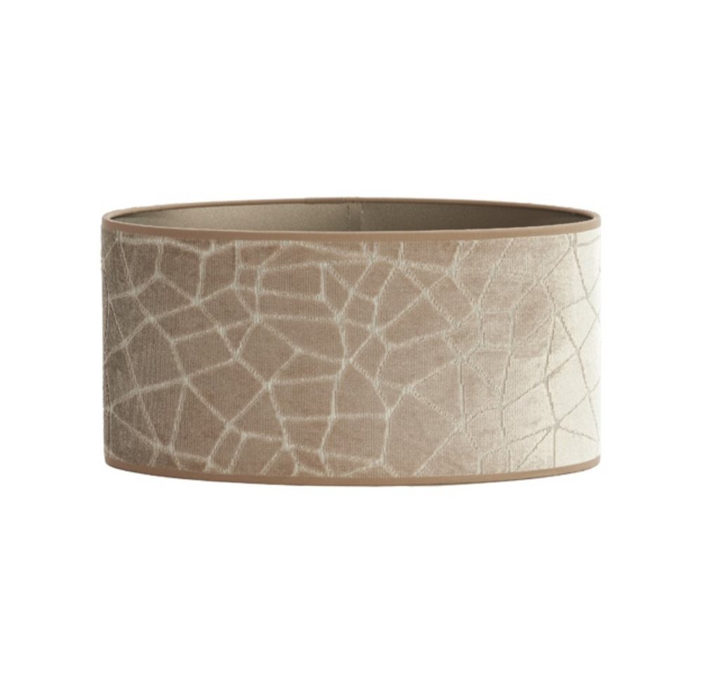 Dirk Davids Leuchten GmbH Lampenschirm Lampenschirm Oval Textil Samt-Optik in Beige Taupe 38-38-19cm Bild 2