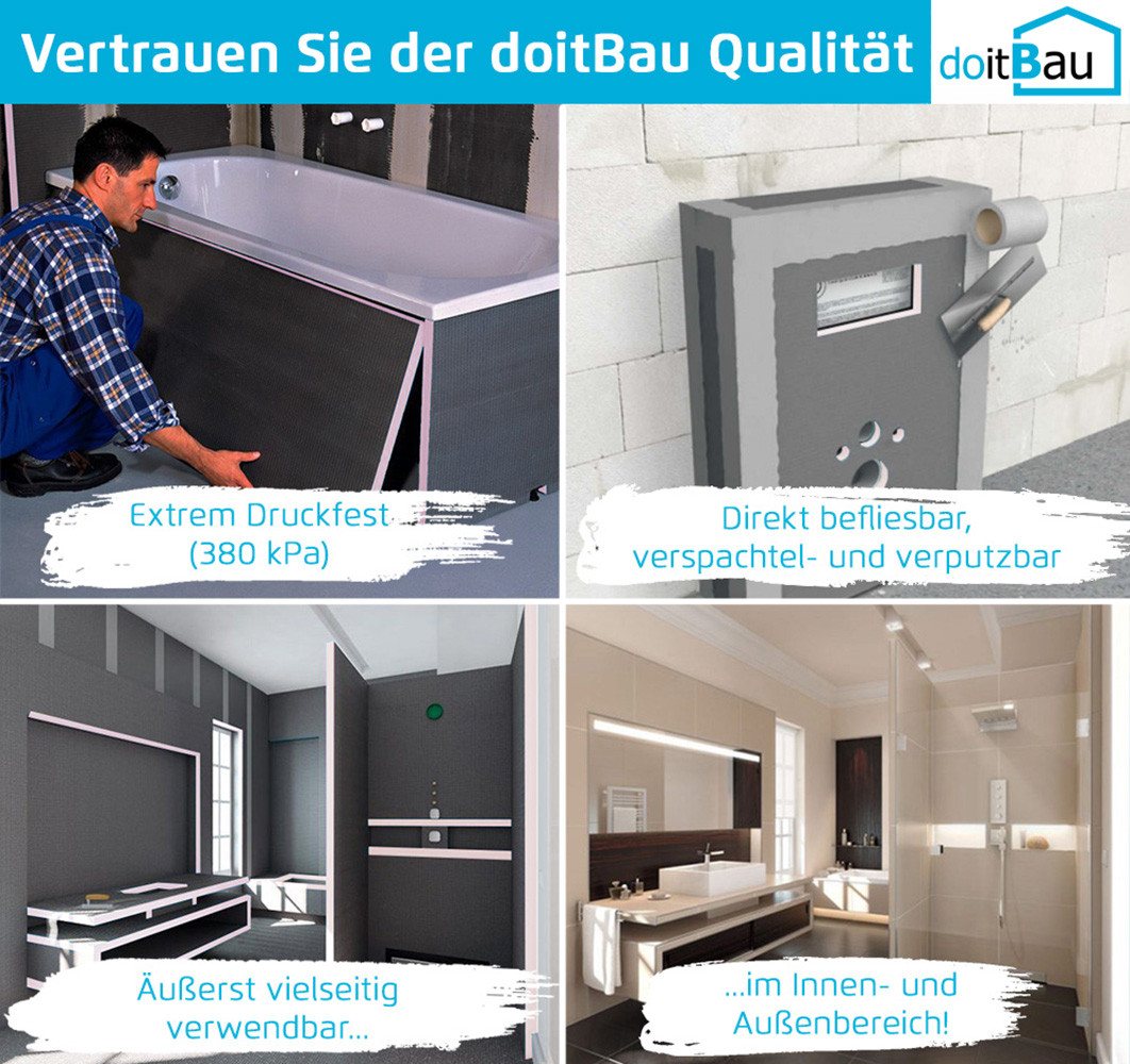 doitBau Dämmplatte 15x doitBau Sanitär Bauplatte XPS 6mm je 60cm x 120cm, (15-St) Bild 5