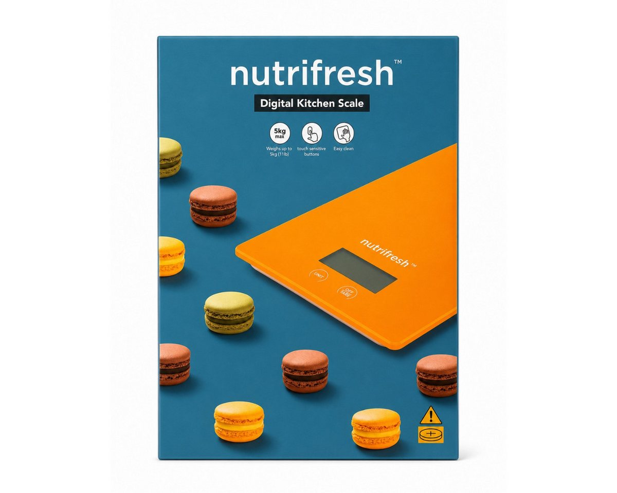 Nutrifresh Küchenwaage Digital mit Tara Funktion LCD Display und Touch Bedienung, (1-tlg) Bild 3