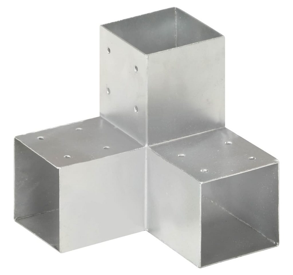 vidaXL Zaunpfosten Pfostenverbinder 4 Stk. Y-Form Verzinktes Metall 91 x 91 mm, (4-St) Bild 2