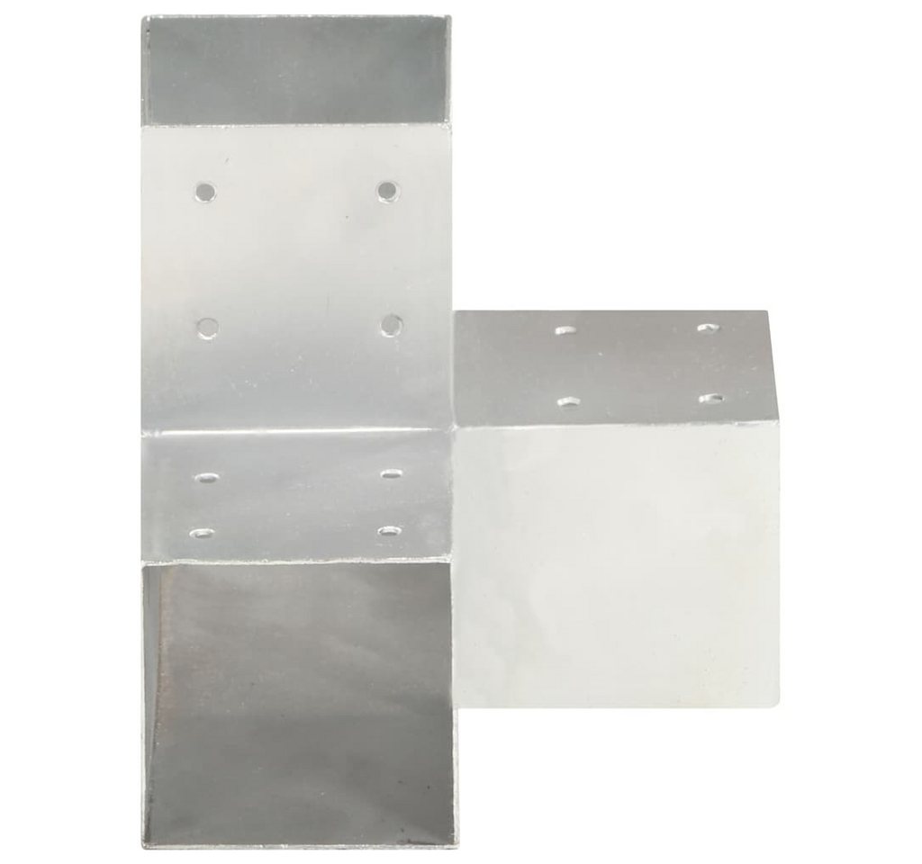 vidaXL Zaunpfosten Pfostenverbinder 4 Stk. Y-Form Verzinktes Metall 91 x 91 mm, (4-St) Bild 5