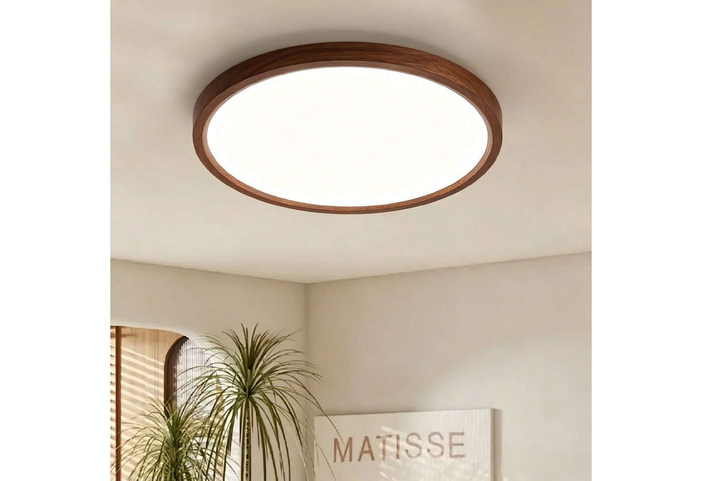 JDONG LED Deckenleuchte Flach Rund Ø23CM/30CM/40CM/50CM Deckenlampe, Rund Flach, 4000K Neutralweiß, Lamp für Wohnzimmer Schlafzimmer Küche Balkon Büro Flur Bild 2