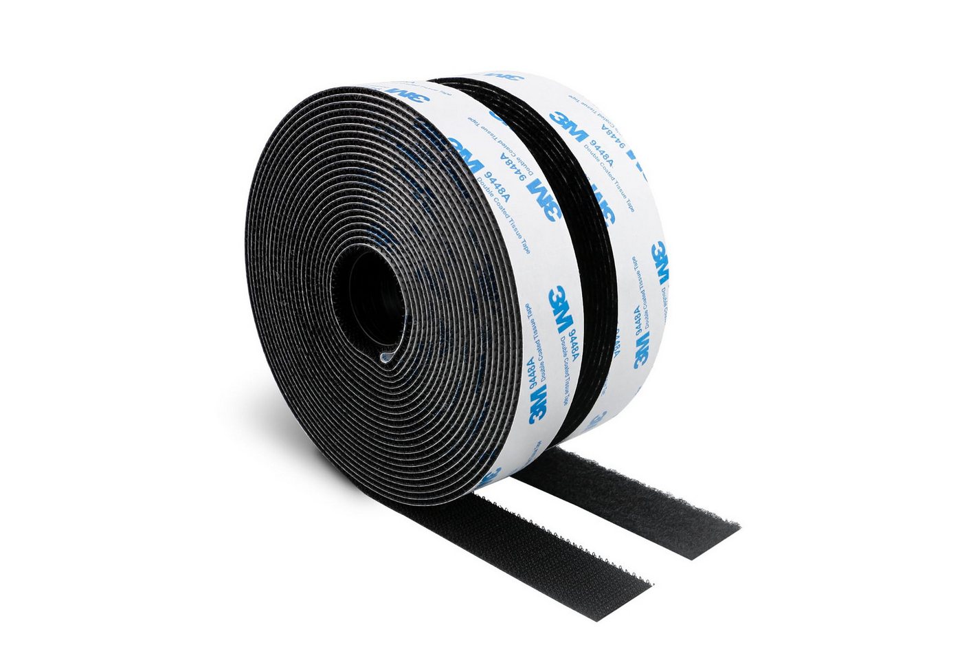 Diwzbyn Klettband 3M Klettband Selbstklebend Extra Stark Schwarz Strapazierfähig, (2-St), Selbstklebendes Klettband mit Nylongewebe für Basteln & DIY Bild 5