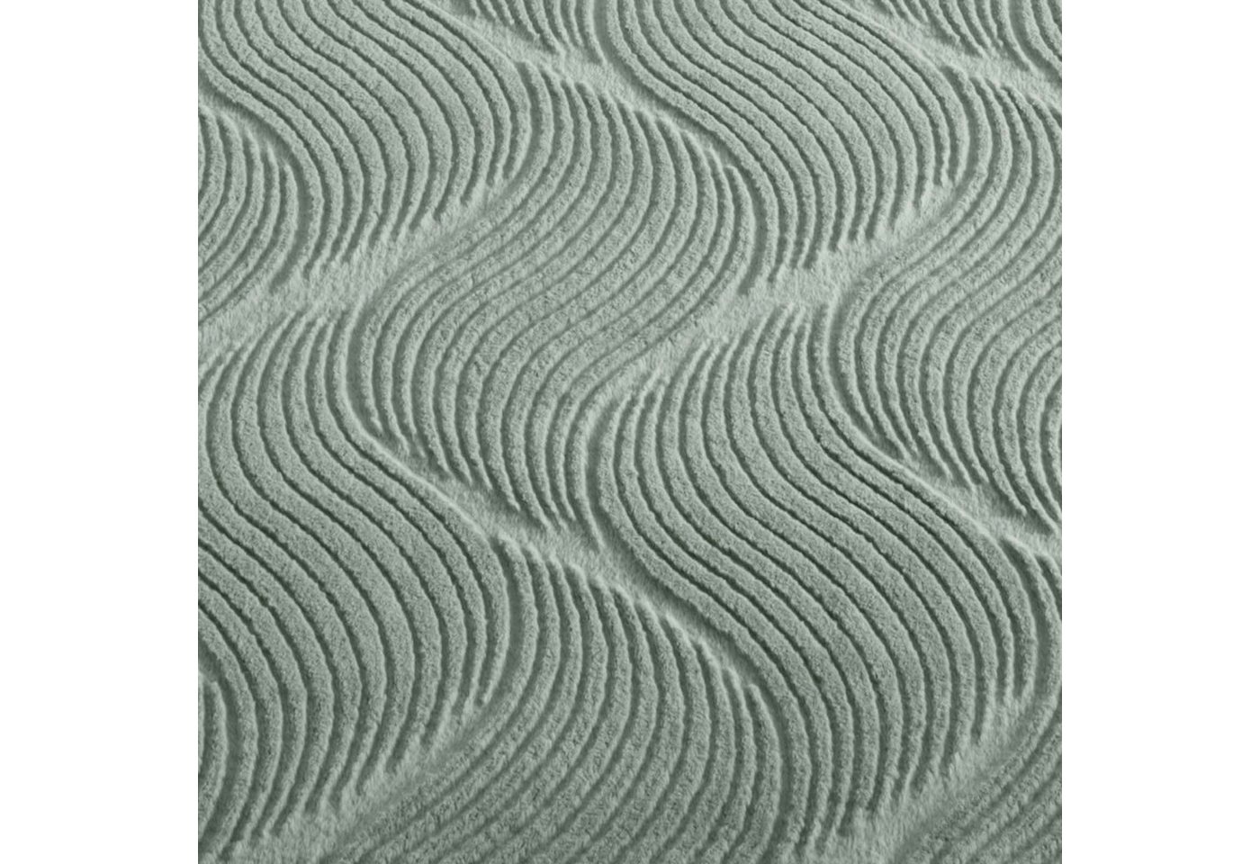 TaraCarpet Teppich TaraCarpet Homestyle 392 Shell, rund, Höhe: 10 mm, Felloptik hoch-tief weich waschbar Düne grün 120x120 rund Bild 4