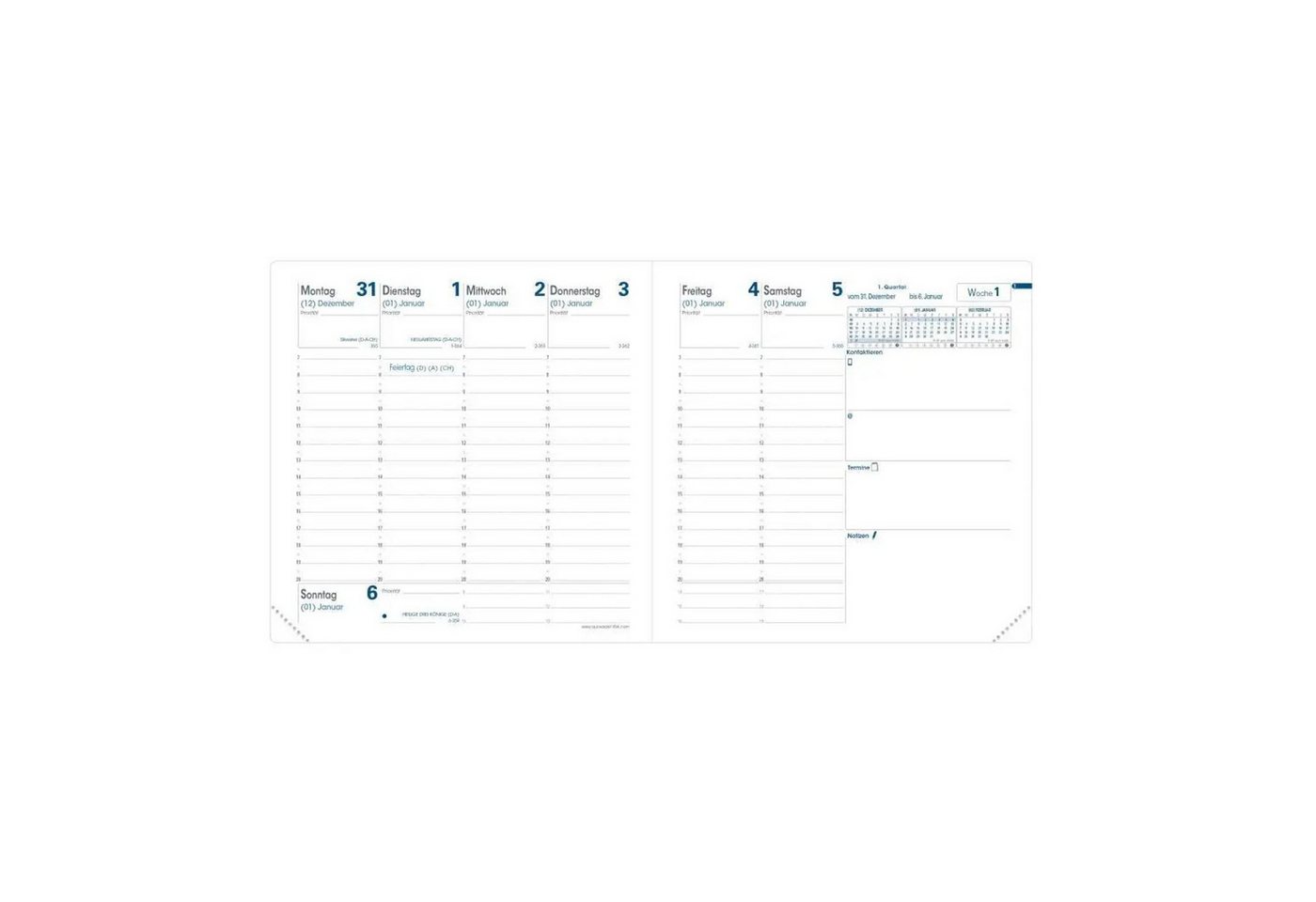 Quo Vadis Taschenkalender EXECUTIF Einlage DE 2027 Bild 3