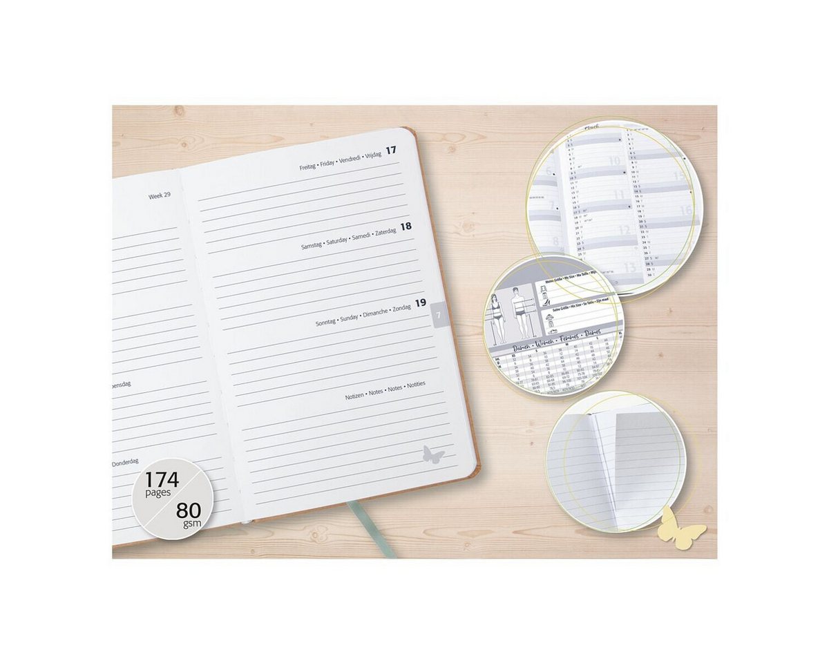 Sigel Buchkalender Jolie Magnolia Dreams Hardcover, für 2027, 1 Woche = 2 Seiten Bild 3
