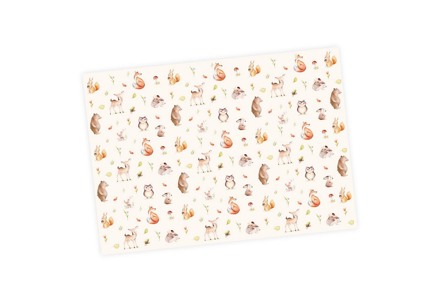 nikima Geschenkpapier 5 Bögen Geschenkpapier Waldtiere - 1,60€/qm - 84,1 x 59,4 cm, 5 Bögen Bild 3