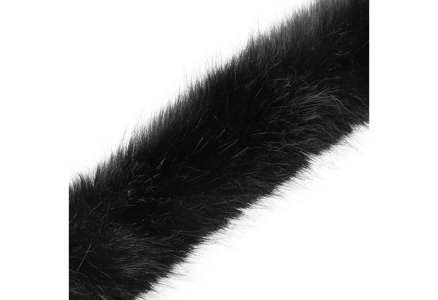 maDDma Webband Fellborte ab 1 m x 7 cm Meterware Fellbesatz Kunstfell Fellstrang, schwarz Bild 5