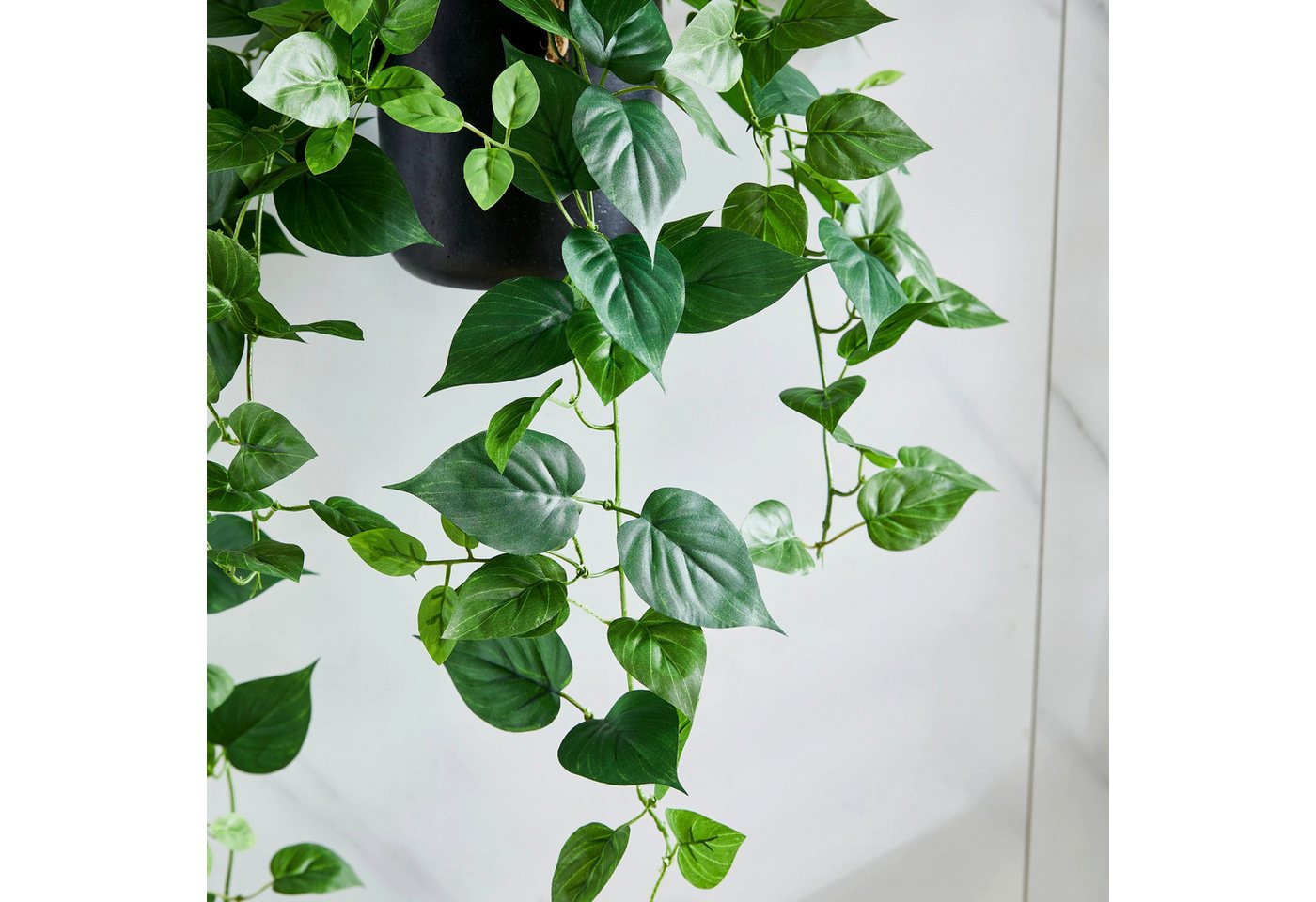 Kunstpflanze Künstlicher Hänge-Pothos – Melusine, 80 cm, aplanta Bild 2