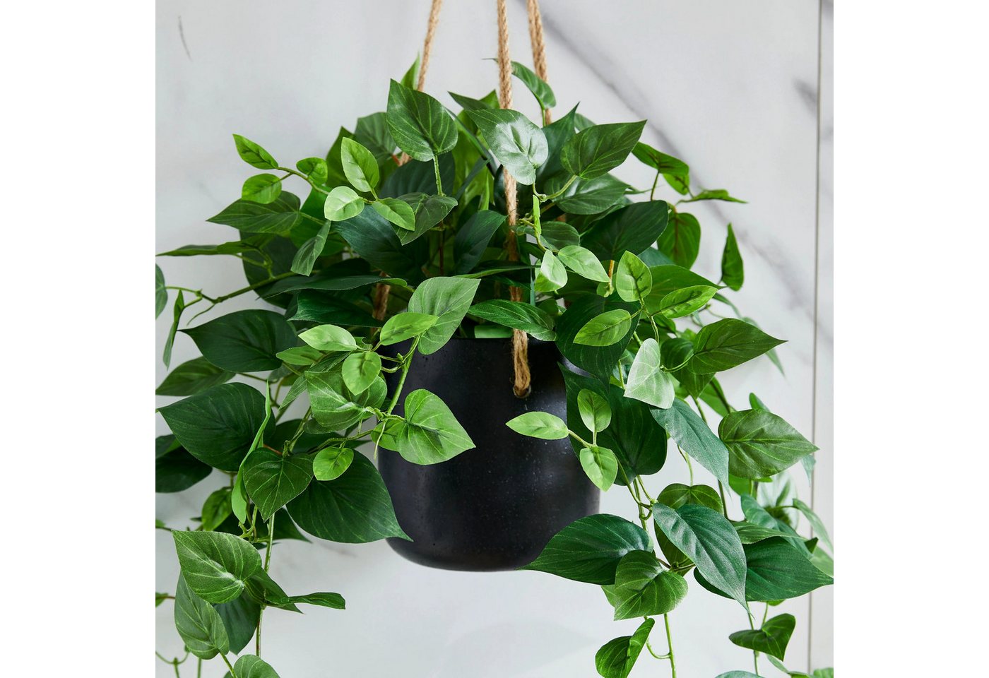 Kunstpflanze Künstlicher Hänge-Pothos – Melusine, 80 cm, aplanta Bild 3