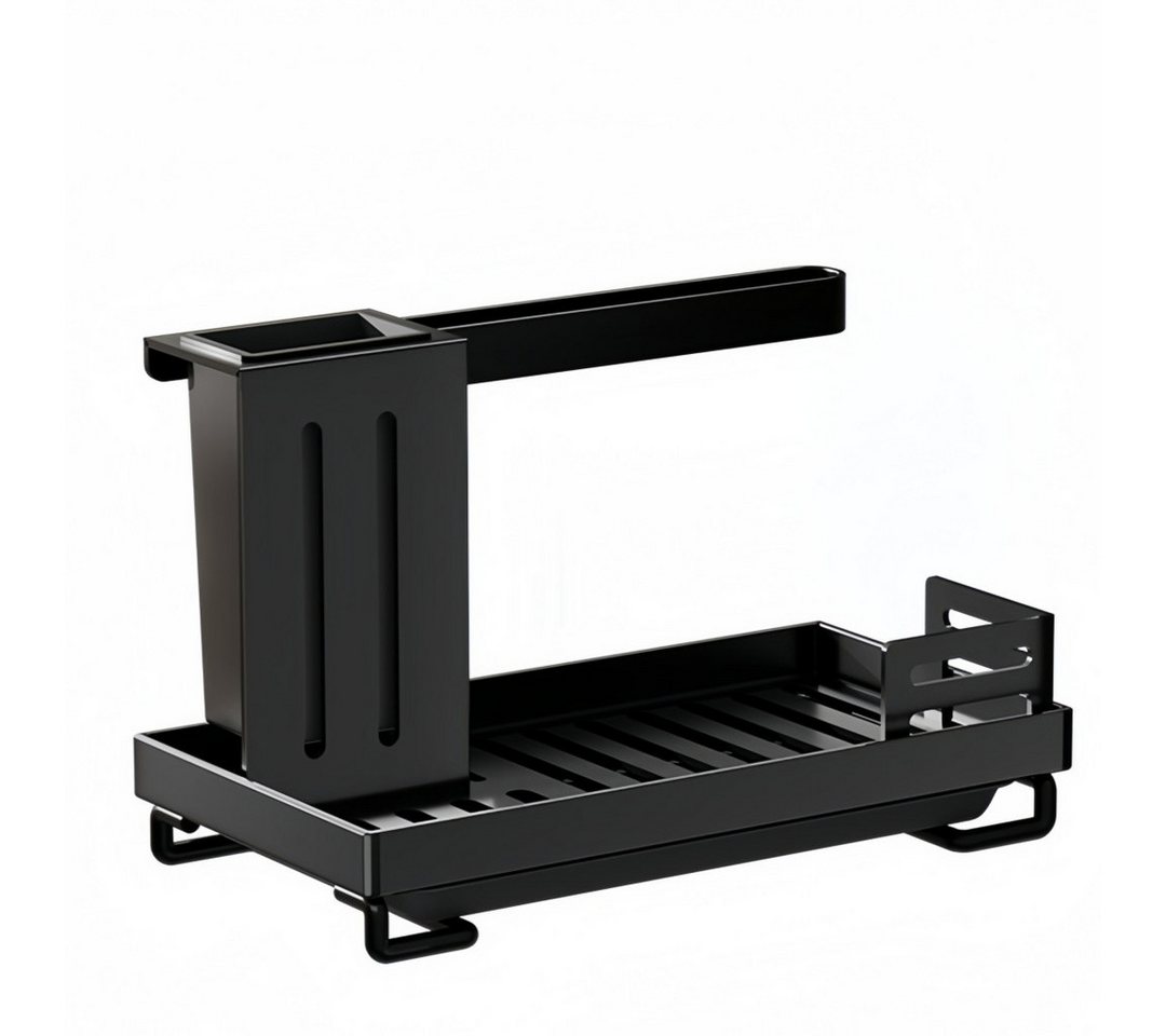 FOUORTUNATE-BEE Küchenorganizer-Set Spülbecken Organizer mit Abtropfschale, Schwammhalter und Bürstenkorb, Spülbecken Organizer für Küche, Tücher, Bürsten, Seife und Schwämme