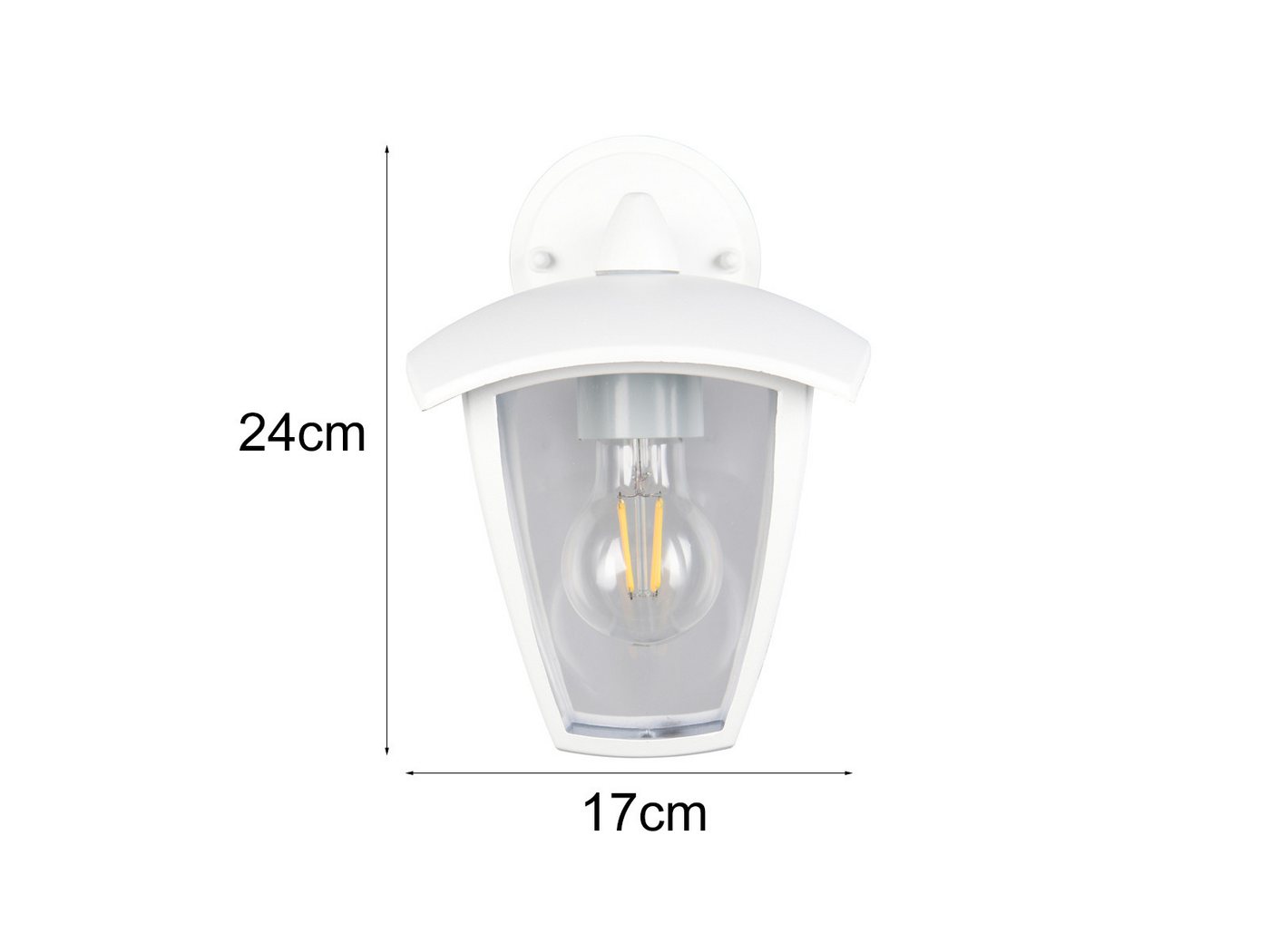 TRIO Leuchten LED Außen-Wandleuchte, LED wechselbar, warmweiß, Wand-laterne zur Hausbeleuchtung neben Haustür aus Aluminium, H: 24cm Bild 5