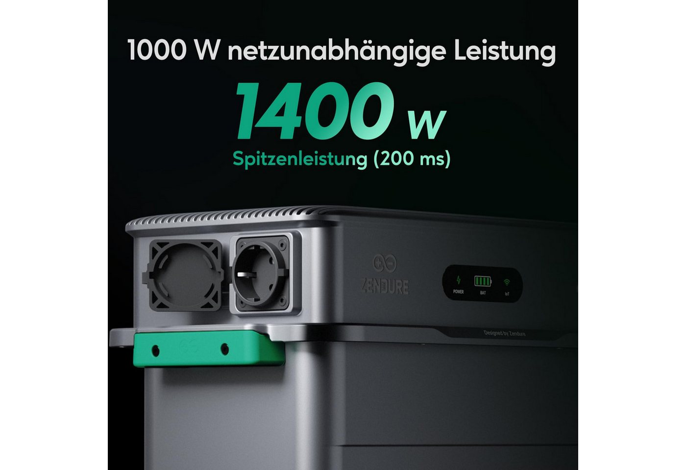 ZENDURE SuperCharged Balkonkraftwerk Zendure Solarflow 800 Pro 2, Solarspeicher 1,92kWh für Balkonkraftwerk, LiFePO4, (Zendure AB2000L (Optional) Bild 3