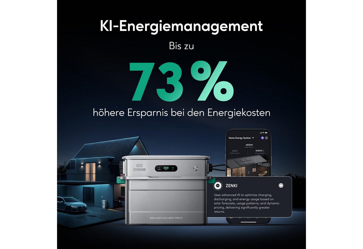 ZENDURE SuperCharged Balkonkraftwerk Zendure Solarflow 800 Pro 2, Solarspeicher 1,92kWh für Balkonkraftwerk, LiFePO4, (Zendure AB2000L (Optional) Bild 4
