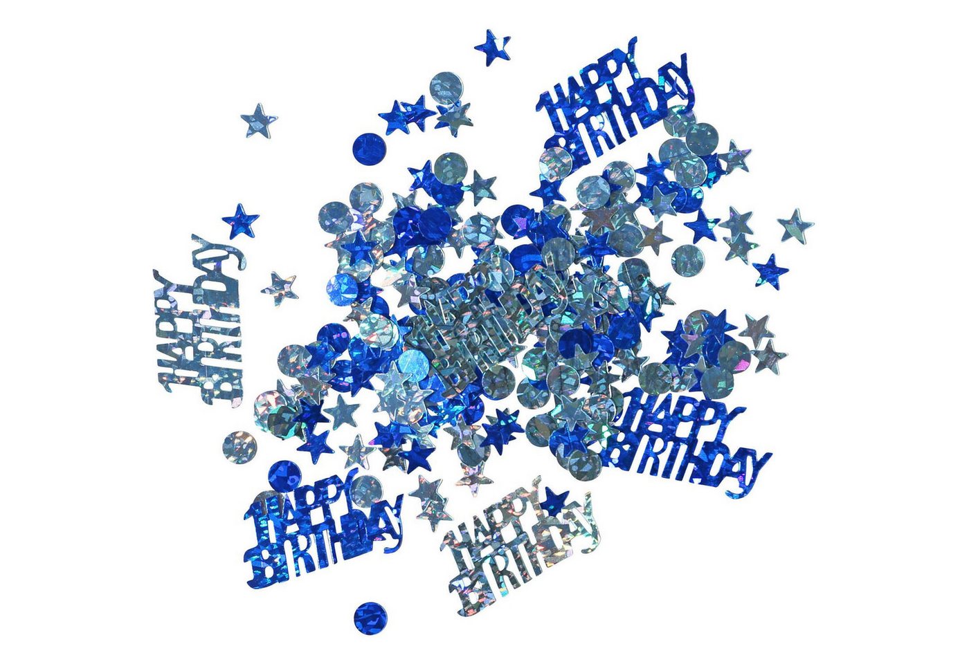 Riethmüller Konfetti Konfetti 'Happy Birthday' 14g, Metallisch Blau Bild 2