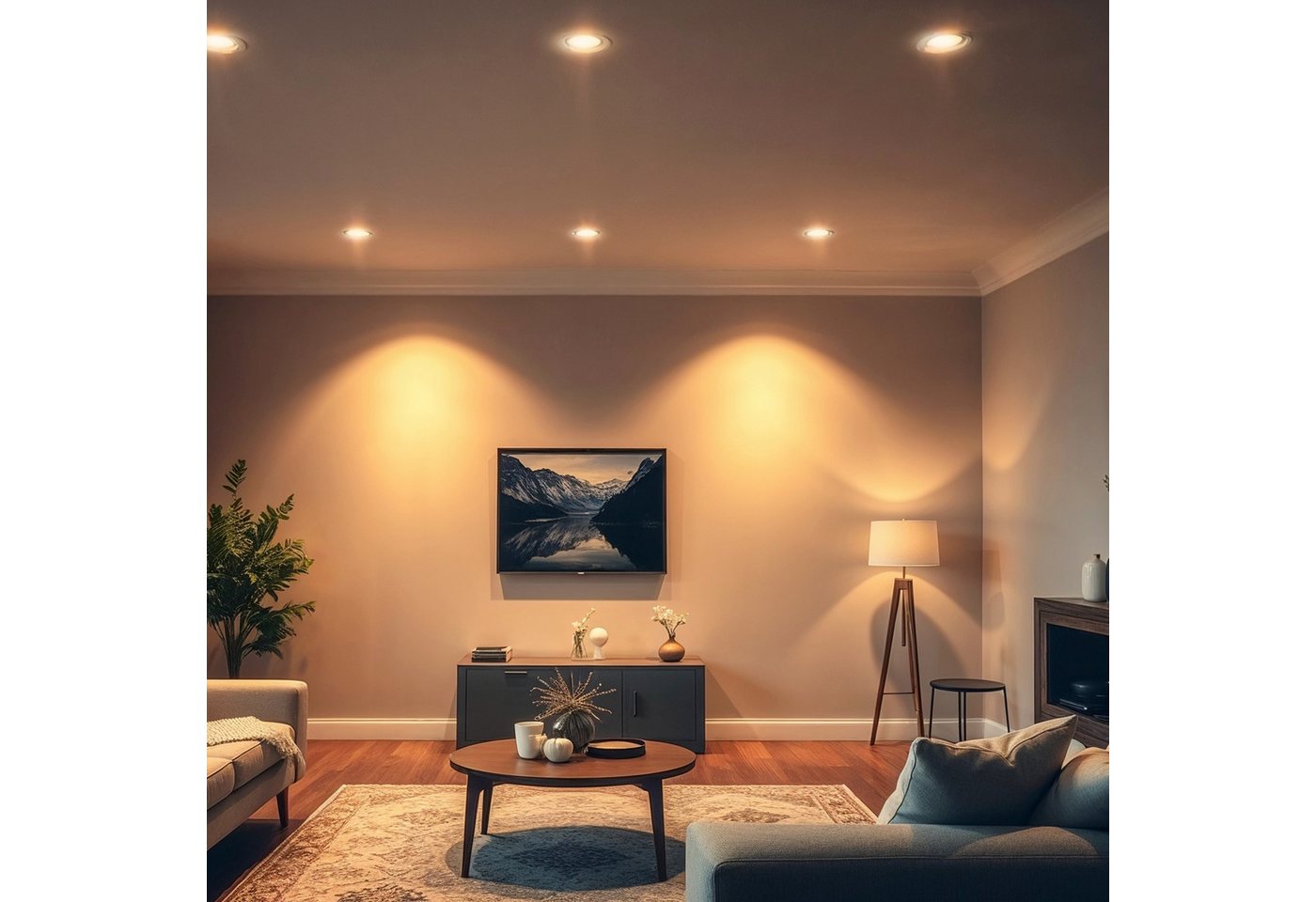 linovum LED Außen-Deckenleuchte CERBUS Einbauspot Bad IP65 einstellbare Lichtfarben warm neutral kalt, Neutralweiß, Warmweiß, Tageslichtweiß Bild 2