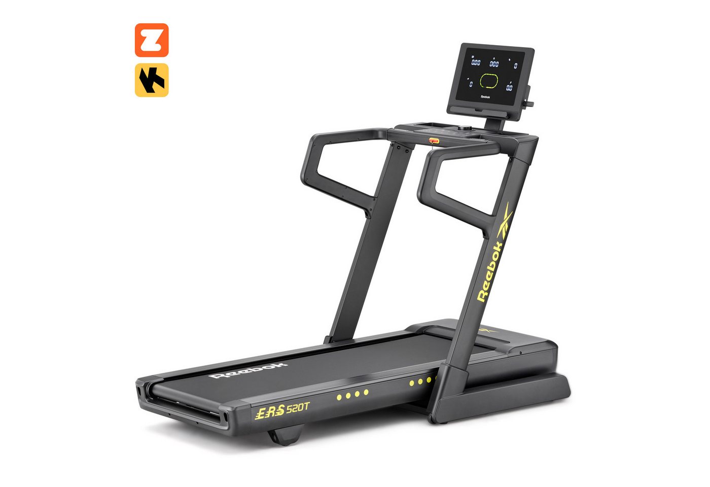 Reebok Laufband Reebok ERS 520T Laufband – klappbar, 20 km/h, Brushless-Motor, 4-fach-Dämpfung, Bodenniveau-Ausgleich