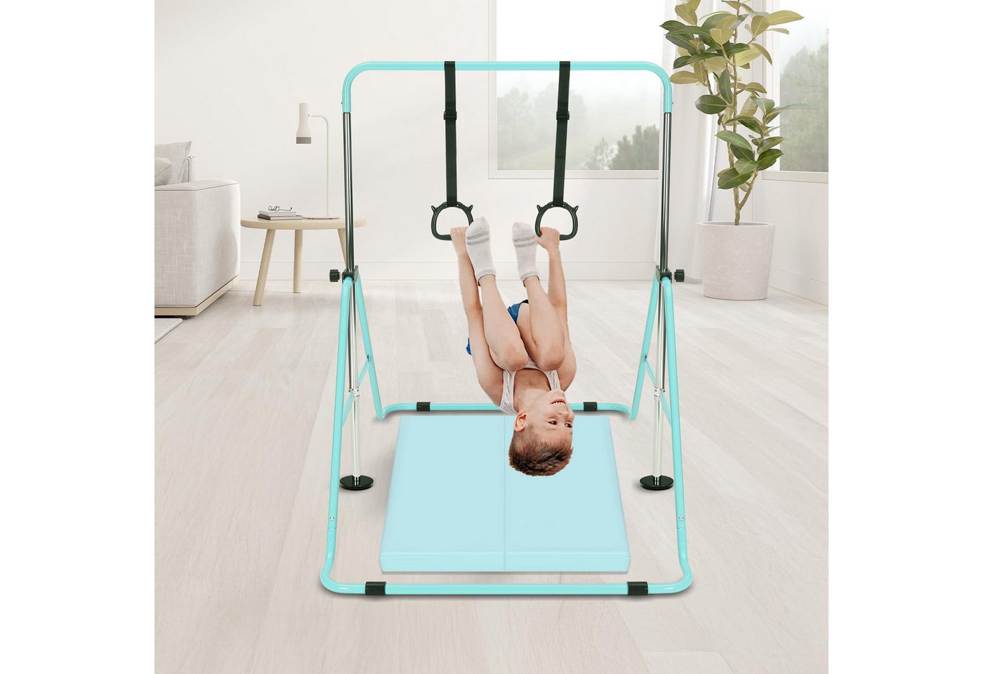 Youyijia Gymnastikstäbe Kinder Turnreck Reckstange mit Matte