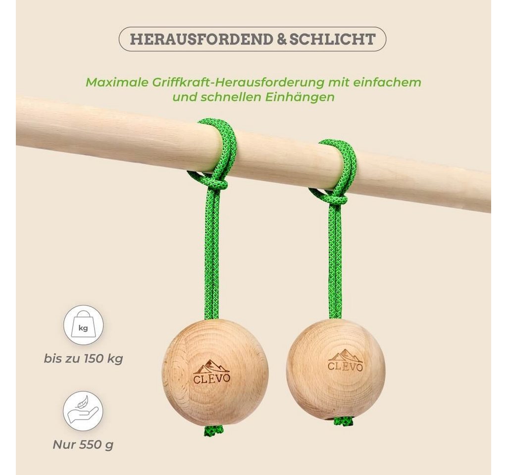 Clevo Climbing Kletter-Trainingsgerät CLEVO Hangball Kletterkugeln (2er Set) Bild 2