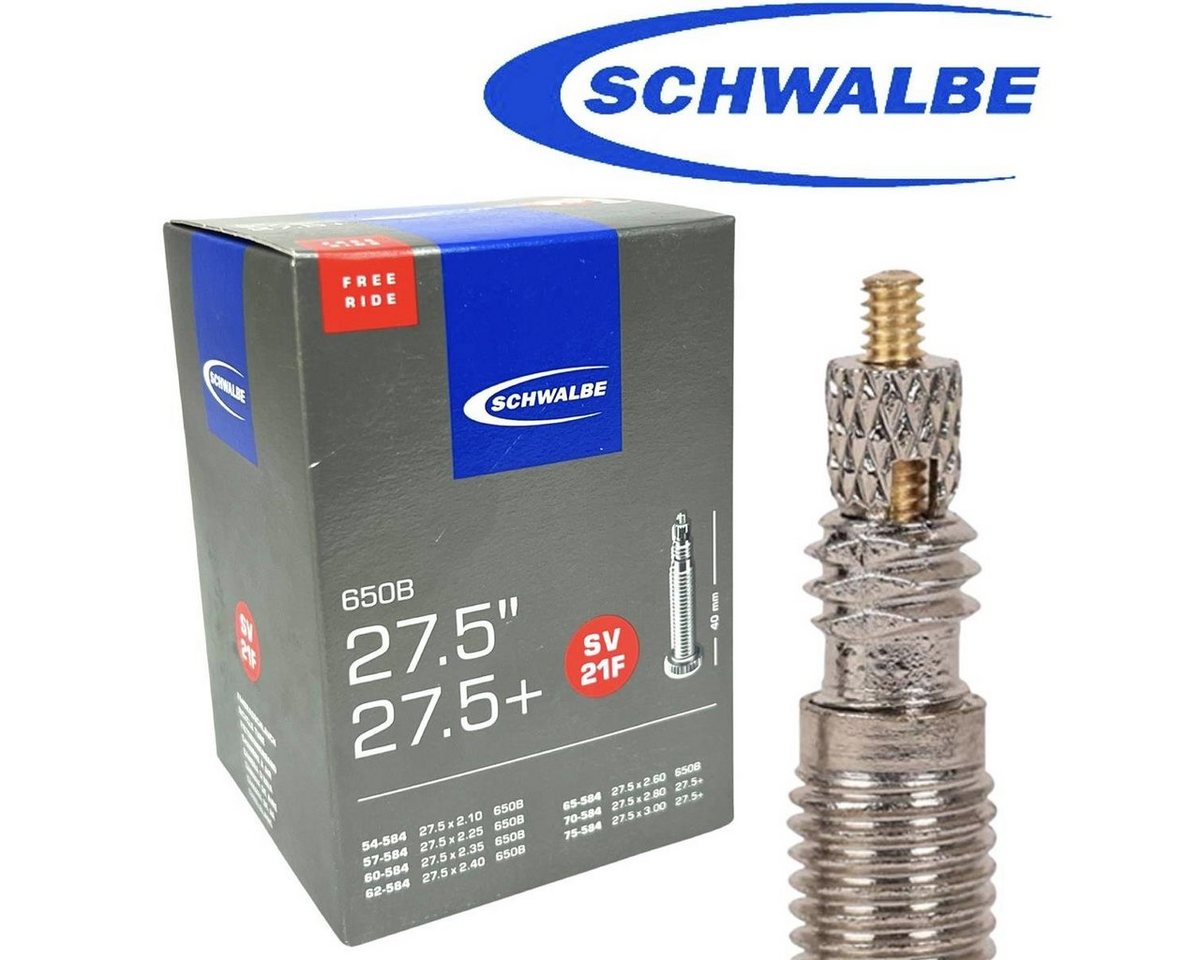 Schwalbe Fahrradschlauch Schwalbe Schlauch SV21F Freeride 27.5x1.75-3.00 54/75-584 SV40mm