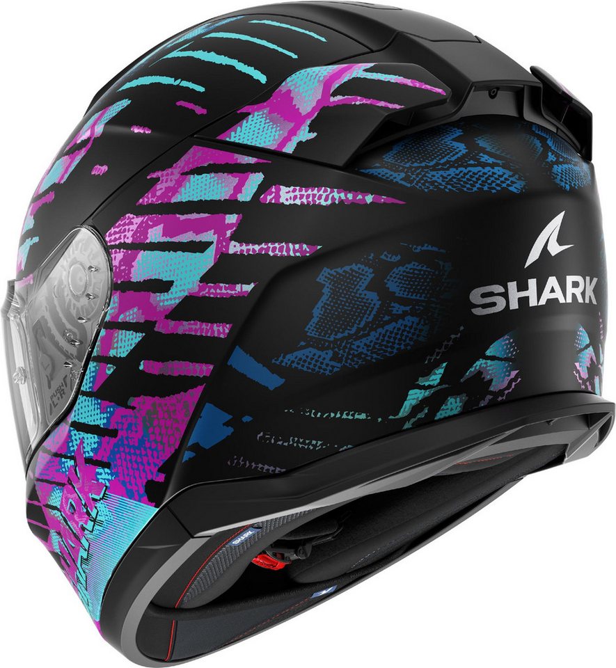 Shark Motorradhelm D-Skwal 3 Reptaia Helm, Antifog Beschichtet,vorbereitet Für Kommunikationssystem,geeignet