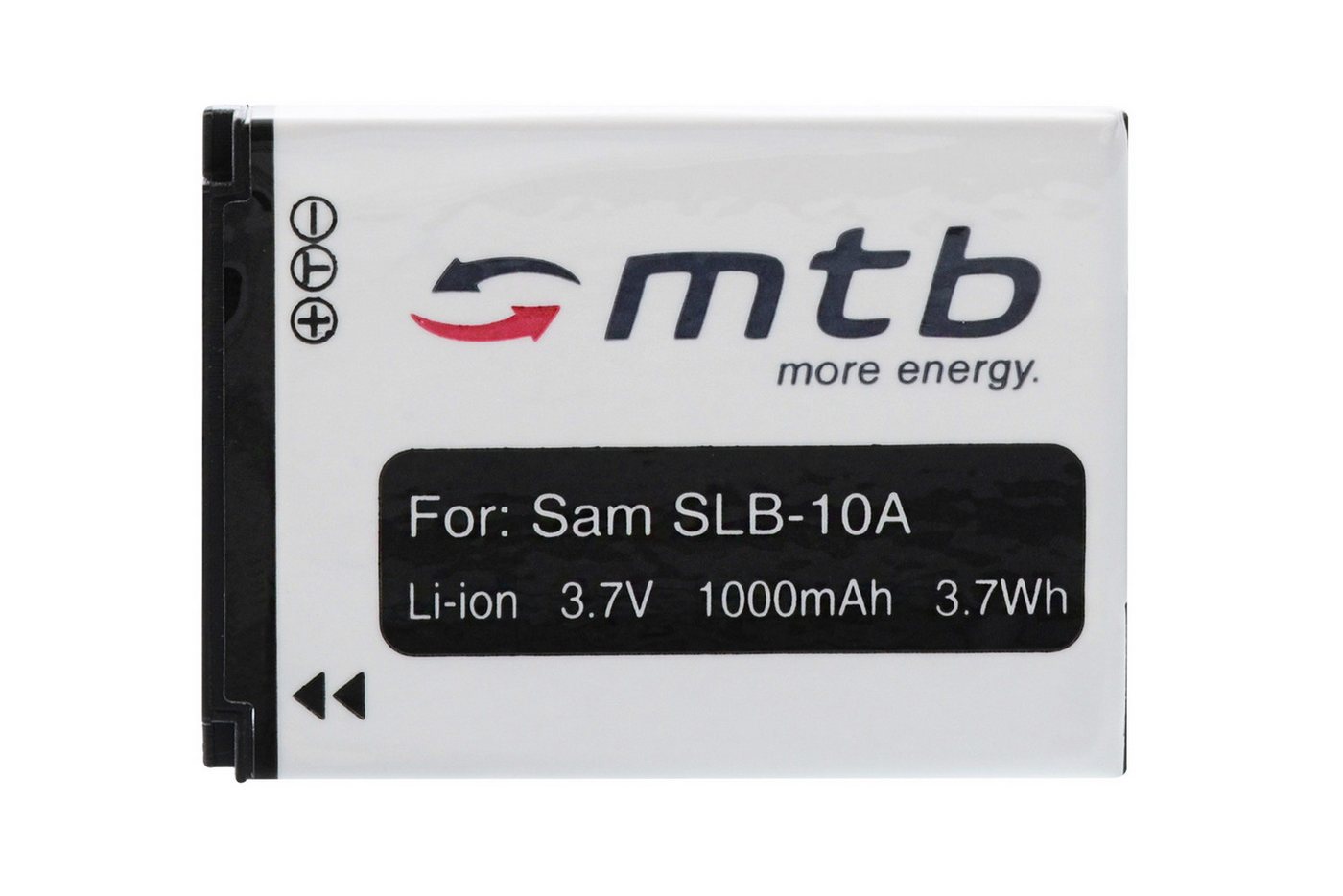 mtb more energy Akku für Samsung SLB-10A (kompatibel mit BenQ DLI-301, JVC BN-VH105) Kamera-Akku kompatibel mit Akku-Typ Samsung SLB-10A 1000 mAh (3,7 V) Bild 4