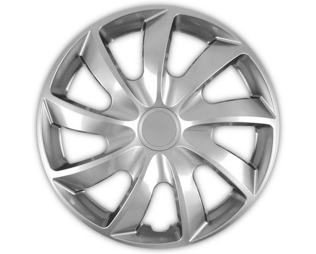NRM Radkappe QUAD 17 Zoll in Silber, 17 in Zoll, (4-St) Radzierblenden für Stahlfelgen Radkappen Satz 4er Set 17