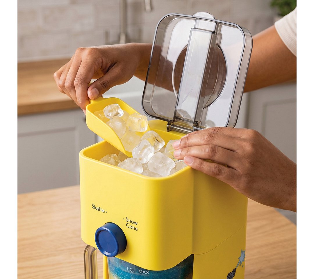 BerlingerHaus Slush-Eismaschine Minions Slush- & Eiscrusher 1,1 L, 1,1 l, 30 W, 30 W, 2 Konsistenzen, Gelb-Blau Bild 3