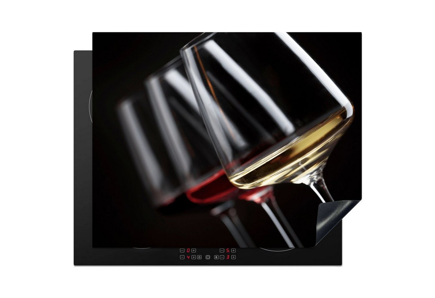 MuchoWow Herd-Abdeckplatte Weinglas - Wein - Alkohol, Vinyl, (1 tlg), Abdeckung Induktionskochfeld Schutzmatte, Küche Deko, 65x52 cm Bild 2
