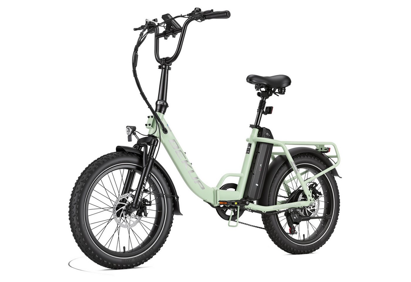 BEKUP E-Bike Klapprad S3 20 Zoll Fully Klapprad E‑Faltrad für Damen Herren, 720Wh, 60Nm, 7 Gang Shimano, Kettenschaltung, Heckmotor, 720 Wh, Elektrofahrrad Tiefeinsteiger mit Shimano 7-Gang und Heckmotor