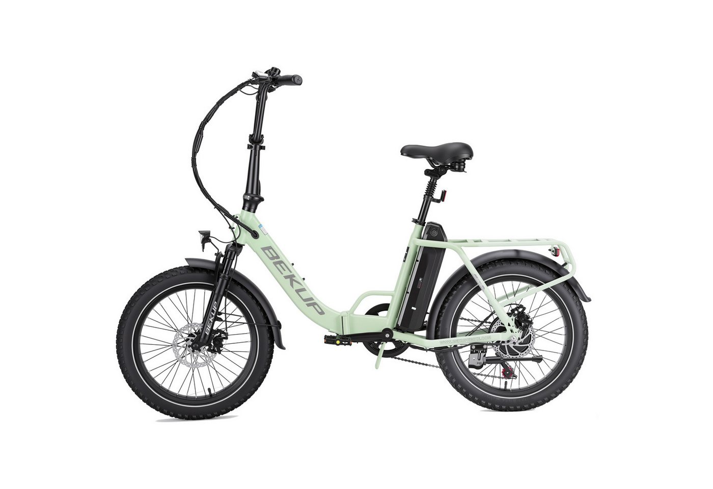 BEKUP E-Bike Klapprad S3 20 Zoll Fully Klapprad E‑Faltrad für Damen Herren, 720Wh, 60Nm, 7 Gang Shimano, Kettenschaltung, Heckmotor, 720 Wh, Elektrofahrrad Tiefeinsteiger mit Shimano 7-Gang und Heckmotor Bild 4