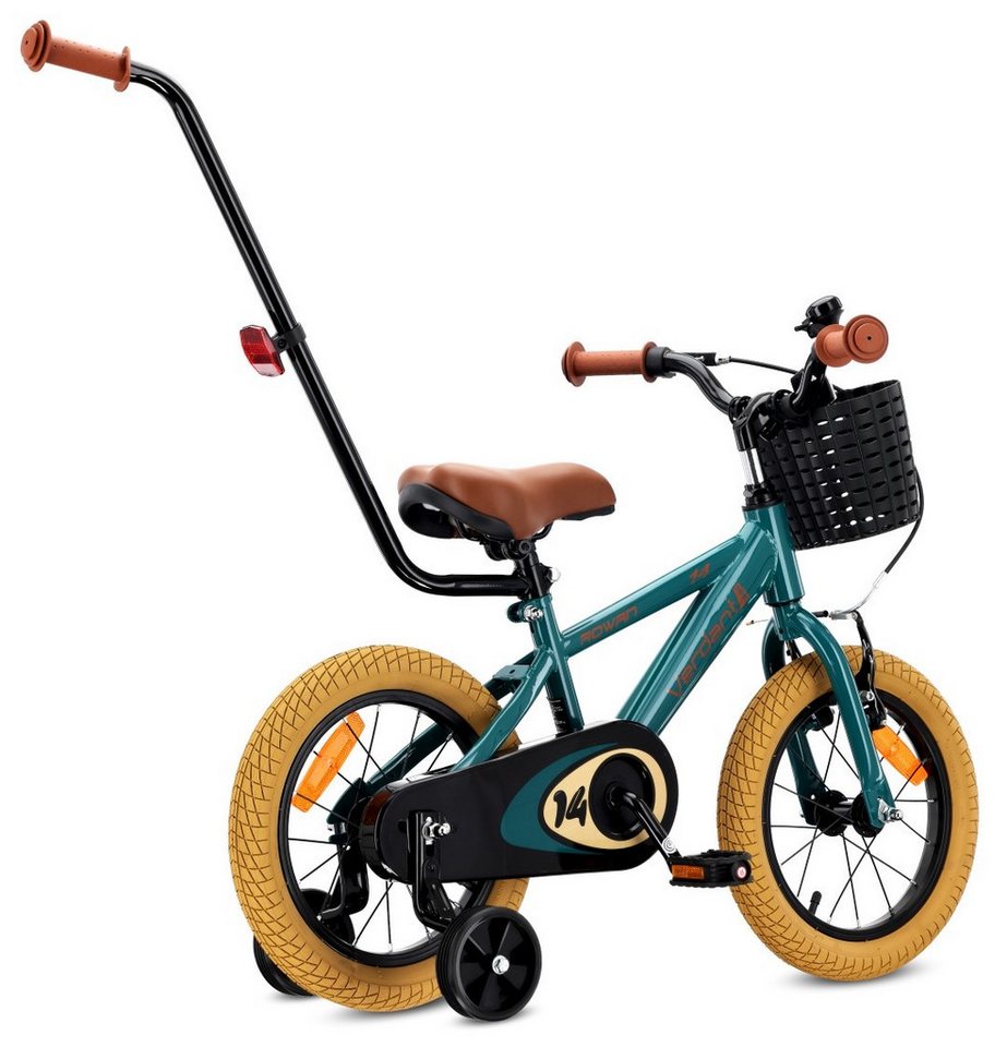 Sun Baby Kinderfahrrad SUN BABY Verdant Bike 14 Zoll mit Schubstange - Dunkelgrün