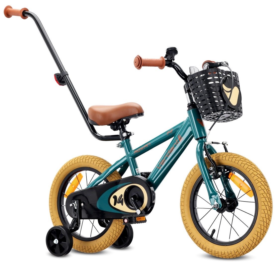 Sun Baby Kinderfahrrad SUN BABY Verdant Bike 14 Zoll mit Schubstange - Dunkelgrün Bild 4