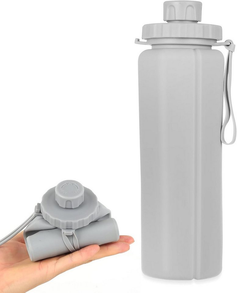 FELIXLEO Trinkflasche 600ml Faltbare Wasserflasche Silikon Trinkflasche Outdoor Camping Bild 5