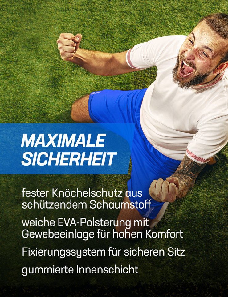 JELEX Fußball Schienbeinschoner "Protector" Herren Schienbeinschoner, Hartschalenschild mit EVA-Polsterung Bild 2