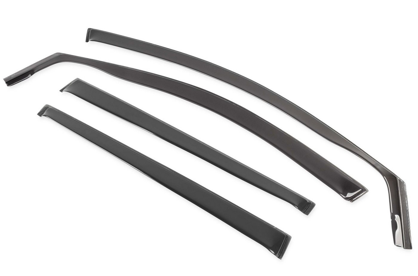 WALSER Autosonnenschutz Windabweiser für Ford Focus 3 07/2010-02/2020, (12-St., 4 Windabweiser vorne und hinten, 8 Befestigungsklammern)