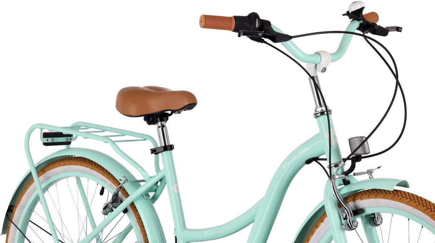 Sun Baby Kinderfahrrad SUN BABY Flower Retro 24 Zoll 7-Gang Shimano - Mint Bild 2