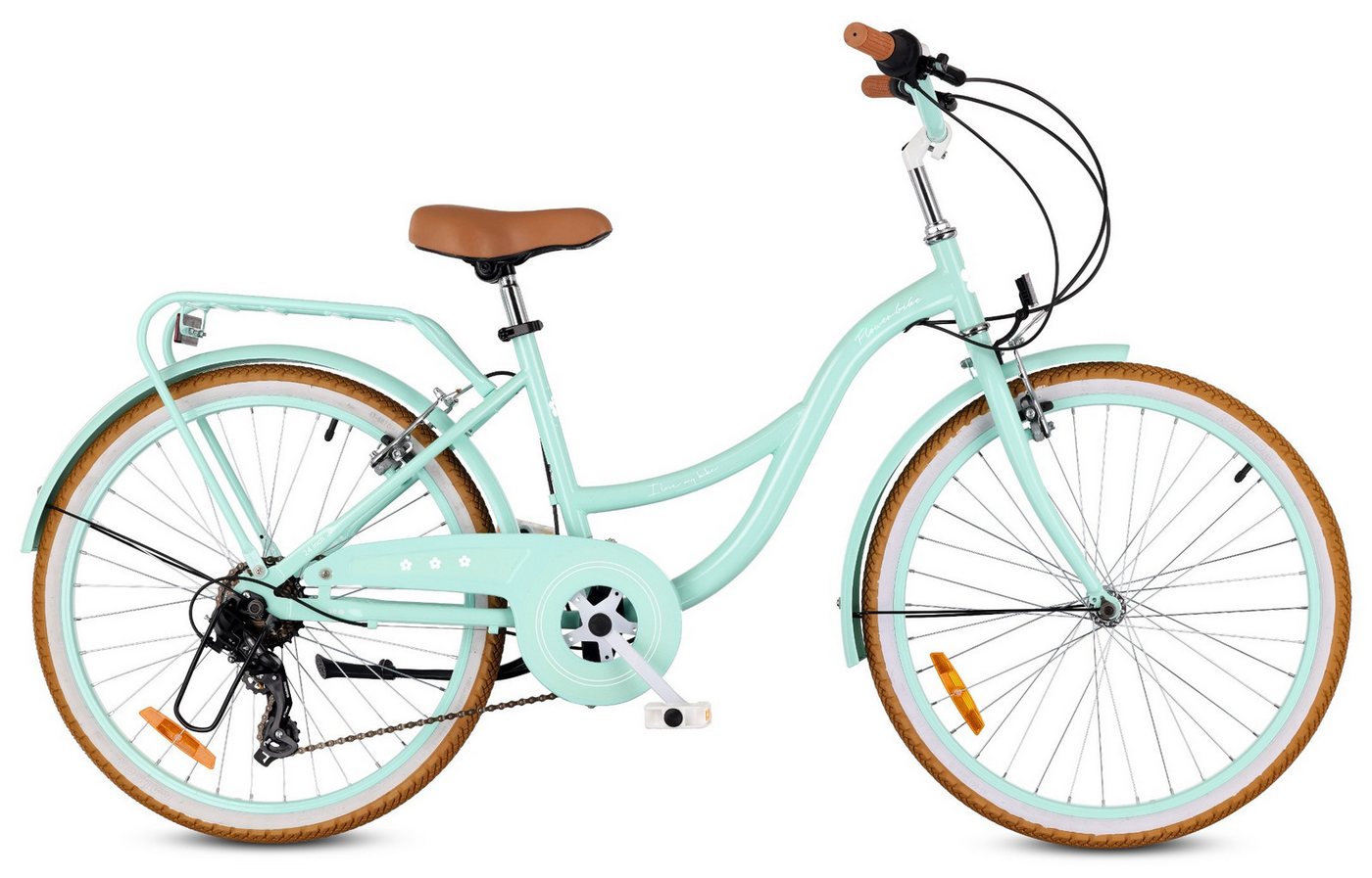Sun Baby Kinderfahrrad SUN BABY Flower Retro 24 Zoll 7-Gang Shimano - Mint Bild 5