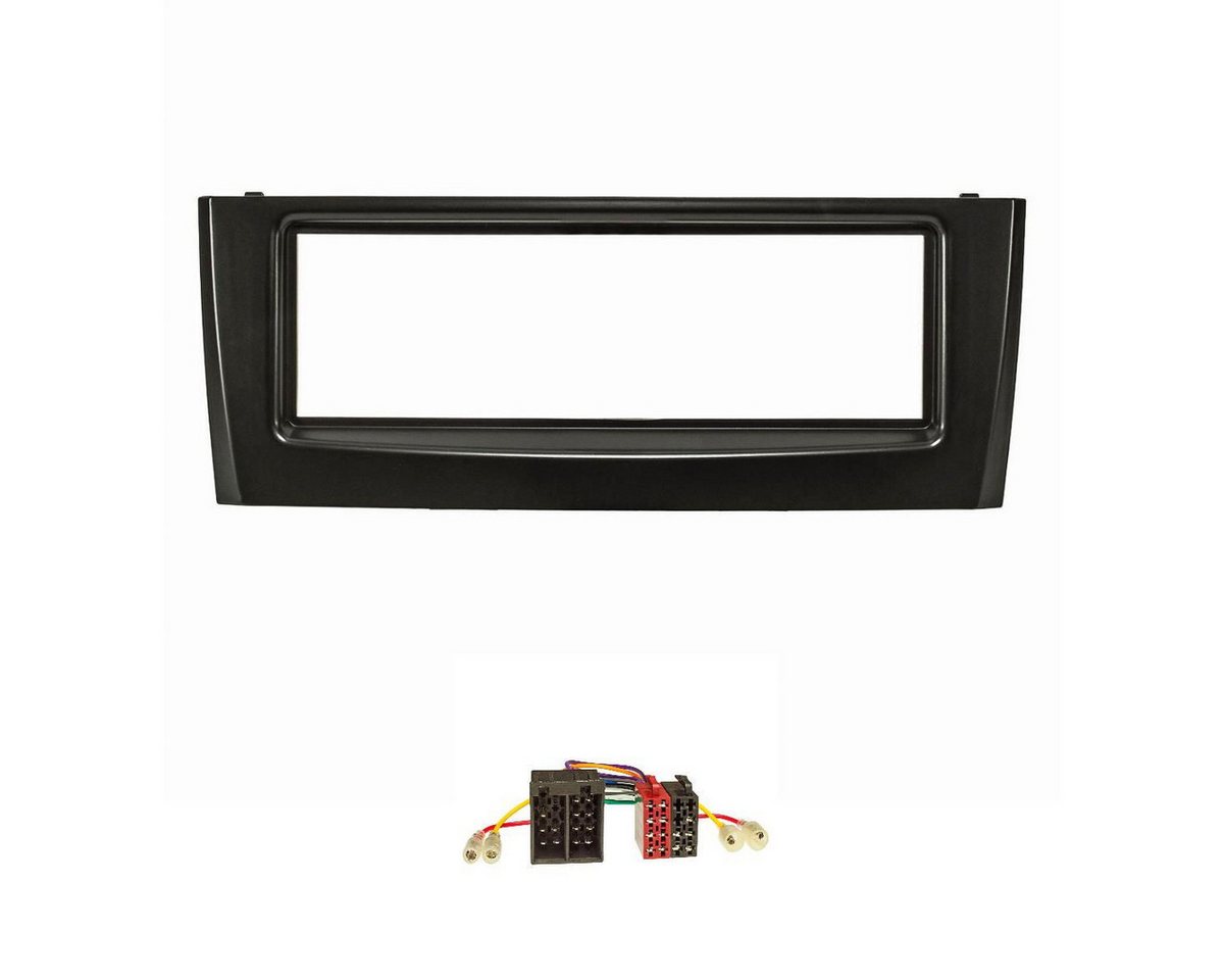 tomzz Audio Radioblende Set passt für Fiat Grande Punto Typ 199 Bj.2005-2009 schwa Autoradio