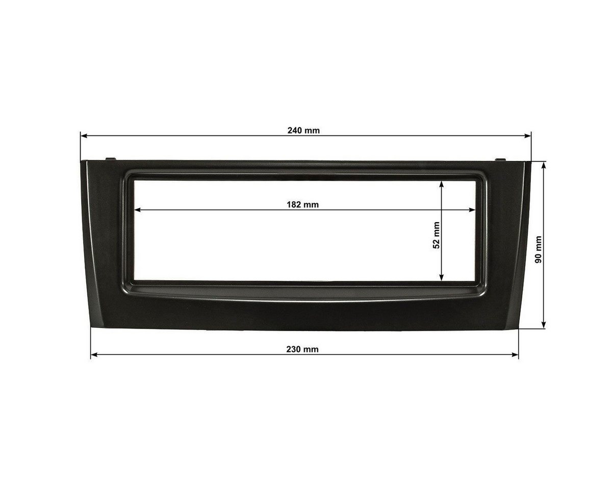 tomzz Audio Radioblende Set passt für Fiat Grande Punto Typ 199 Bj.2005-2009 schwa Autoradio Bild 4