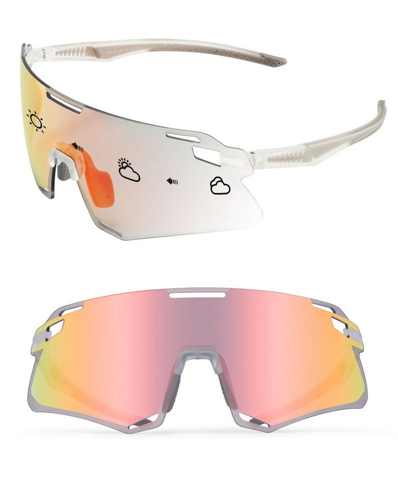 ROCKBROS Fahrradbrille Sportbrille Herren Damen Fahrrad MTB Outdoor TR90 Rahmen, polarisiert, winddicht, ultraleicht, myopie-Rahmen, mehrfarbig Bild 5